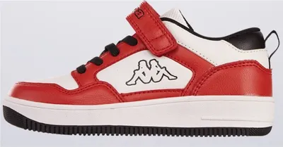 Produktbild von KAPPA Kinder-Mädchen-Sneaker-Slipper-Klettschuh Weiß-Rot, Farbe:rot, EU Größe:30