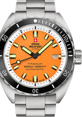 Produktbild von Swiss Military SMA34100.04 Diver Titanium Automatik Herrenuhr 42mm 30ATM