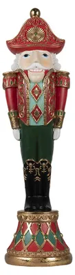Produktbild von Clayre & Eef Figur Nussknacker 10x10x36 cm Rot Kunststoff