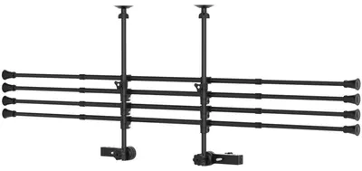 Image de Grille de protection pour chien, barrière de séparation pour voiture, séparateur de coffre, en tube d'acier, dimensions : 32-55 cm x 80-145 cm