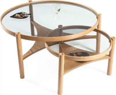 Produktbild von Wohnzimmer Set 2 tlg Rund 2x Couchtische Modern Designer Einrichtung Neu