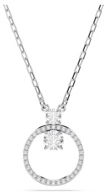 Image de Swarovski Constella Chaîne avec pendentif Unie Blanc Rhodié 5692261
