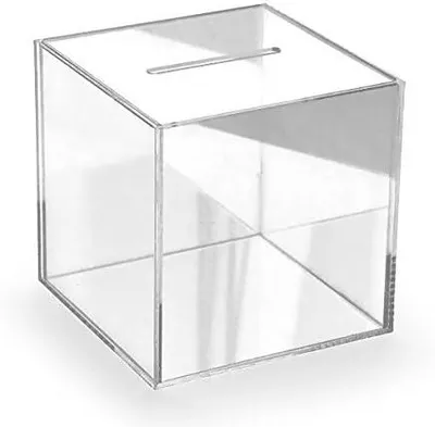 Produktbild von Hansen Losbox, Einwurfbox, Spendenbox, Sammelbox und Aktionsbox aus Acrylglas mit Doppelwand für individuelle Einschübe, 300 x 300 x 300 mm