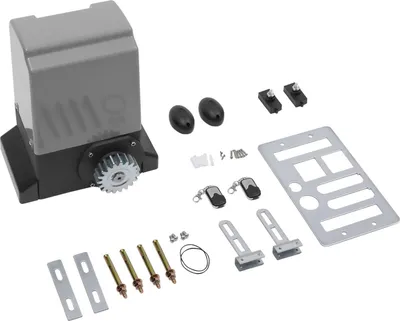 Produktbild von Automatischer Schiebetoröffner - Elektrischer Torantrieb - 370 W - Bis 600 kg - Mit Fernbedienung - Hellgrau