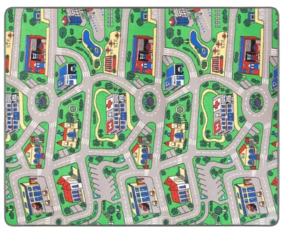 Produktbild von Primaflor Spielteppich CITY - 200x300cm - Kinderteppich mit Straßen - Straßenteppich für Jungen & Mädchen