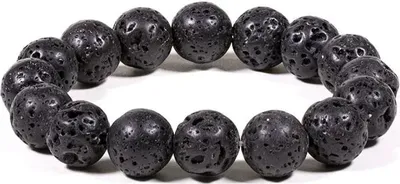 Immagine prodotto di Bracciale pietra lavica - elastico -- 1,2 cm