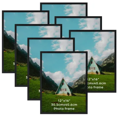 7er-Set Fotolisten 30x40 cm Schwarz