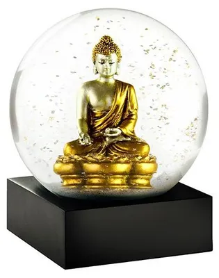 Zdjęcie produktu dla Śnieżna kula Złoty Budda, 12 x 10 x 10 cm