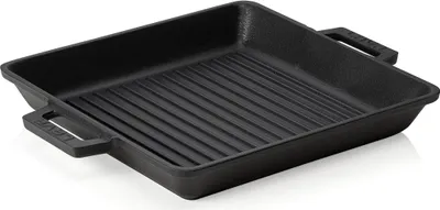 Imagen del producto de Plancha de hierro fundido para barbacoa, 26x26 cm