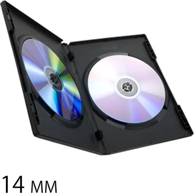 Produktbild von MediaRange BOX12-100, Schmuckschatulle, 2 Disks, Schwarz, Kunststoff, 136 mm, 14 mm