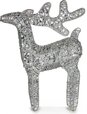 Obrázok produktu pre Vianočný sob striebornej farby 30 x 43,5 x 10 cm