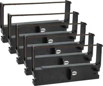 Produktbild von vhbw 5x Farbband Schriftband kompatibel mit Epson RP-U 420, M 825, M-U 420, TM-H6000i, TM-H6000, M 820 Serie Nadeldrucker, Bondrucker - Lila