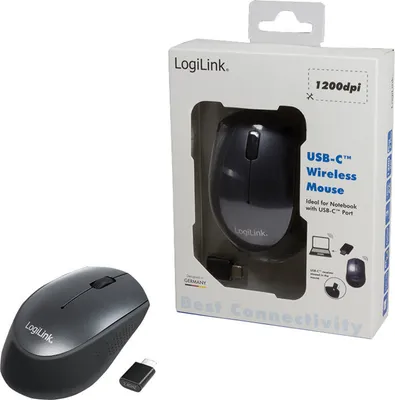 Obrázok produktu pre LogiLink ID0160 Kancelárska obojručná bezdrôtová RF myš s optickým rozlíšením 1200 DPI