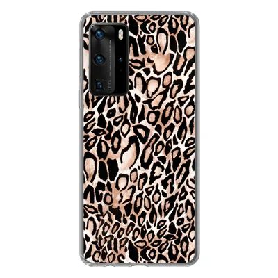 Produktbild von MuchoWow® Handyhülle Schutzhülle Hülle für Huawei P40 Pro Panther Druck - Schwarz - Flecken Silikon Softcase Handy Hülle - Schutz