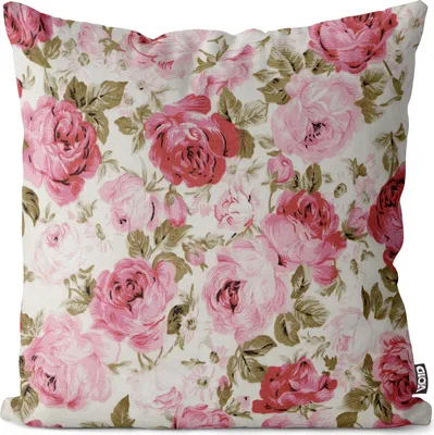 Produktbild von VOID Rosen Blumenmuster Ranken Pflanzen Kissenbezug Kissenhülle dekoration wasserfest Outdoor Garten Kissen bezug deko