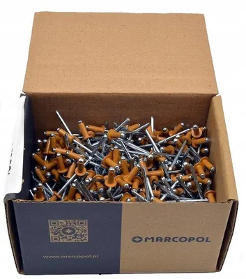 Produktbild von Marcopol Blindnieten 4mm 100 Stück RAL 8001 verzinkt