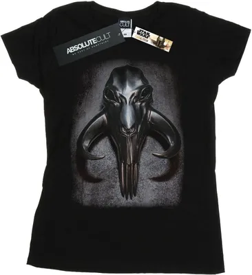 Produktbild von Star Wars - "The Mandalorian Mythosaur Skull" T-Shirt für Damen BI42979 (L) (Schwarz)