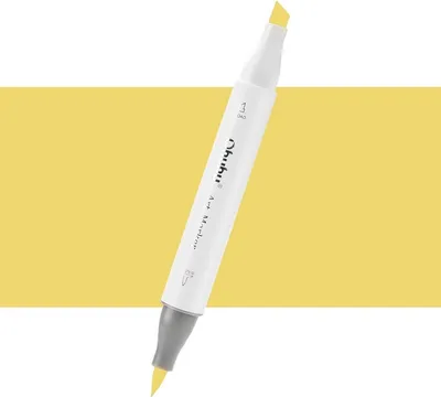 Zdjęcie produktu dla Marker alkoholowy OHUHU dwustronny Brush & Chisel, Y040 Calamansi