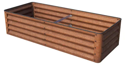 Immagine prodotto di Orto rialzato LUCA in acciaio corten di GFP Primeyard, 150x60x35 cm - orto stabile con effetto ruggine naturale e protezione sicura degli angoli, utilizzabile tutto l'anno