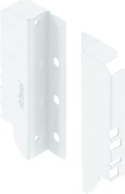 Produktbild von Blum Tandembox Antaro Rückwandhalter links/rechts Höhe BStahl weiß 2-teilig