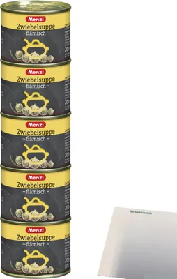 Produktbild von Menzi Zwiebelsuppe Flämisch (5x200ml Dose) + usy Block
