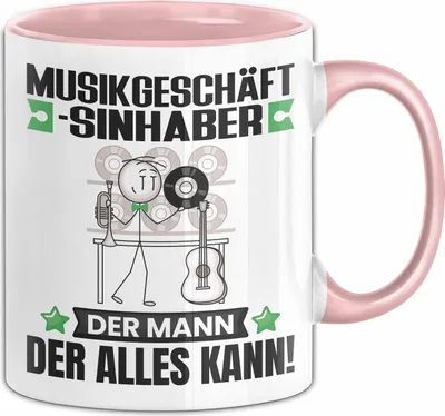 Produktbild von Musikgeschäftsinhaber Tasse Geschenk für Musikgeschäftsinhaber Der Mann Der Alles Kann Geschenkidee zum Geburtstag (Rosa)