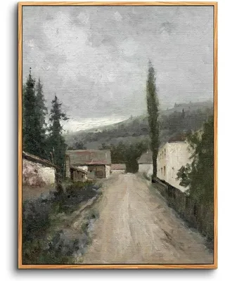 Obrázok produktu pre Obraz na plátne s dreveným rámom, 40x60 cm, motív: krajina, chata. Vhodný ako dekorácia do obývačky alebo spálne