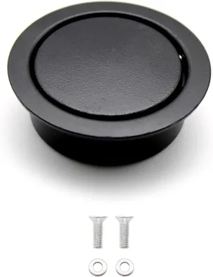 Produktbild von Handgriffmulde rund, schwarz, Ø 42 mm, Zinklegierung, für Schiebetüren