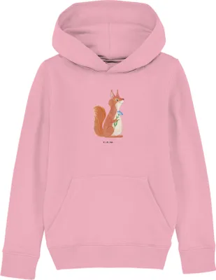 Produktbild von Mr. & Mrs. Panda Kinderpullover Eichhörnchen Blume 9-11 Jahre (134/146) - Baumwolle Pink - Geschenk, Hoody, Sweater, Lustige Sprüche, Spaß, Spruch Positiv, Pullover, Lachen