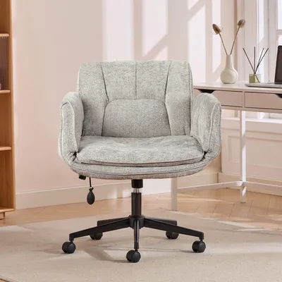 Produktbild von Bürostuhl Bürostuhl ergonomisch mit Armlehnen, breitem Sitz & Lordosenstütze