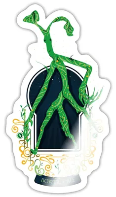 Produktbild von Spreadshirt Phantastische Tierwesen Bowtruckle Sticker Aufkleber, 10 x 10 cm, Weiß glänzend