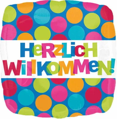 Produktbild von Bunter Willkommen Folienballon