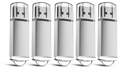 Produktbild von 5x 2GB USB 2.0 Stick Flash USB Drive Kompakt USB Flashdrive Speicherstick Memorystick Farbe: Silber
