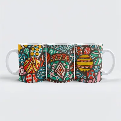 Produktbild von raxxa Premium-Tasse "Flores navideñas"
