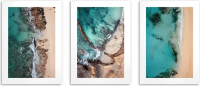 Produktbild von Poster für die Wohnzimmerwand Sandy Azure Ocean 3x30x40