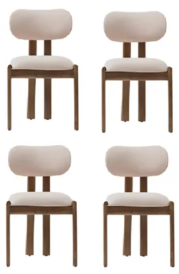 Produktbild von Beiger Esszimmerstuhl – Holzstuhl Set für Ihr Esszimmer und Esszimmermöbel