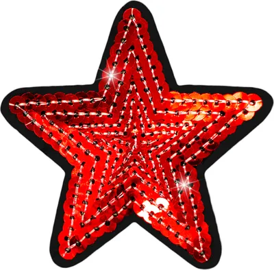Produktbild von 1 Pailletten Aufbügler Aufnäher Stern 70mm Pailettenstern Farbauswahl, Farbe:rot