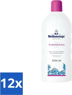 Produktbild von Milkmaid Bade- und Duschcreme Pfingstrose 2000 ml - Vorteilspack - 12 Stücke
