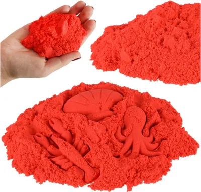 Produktbild von Kinetischer Sand 1 kg im Beutel rot
