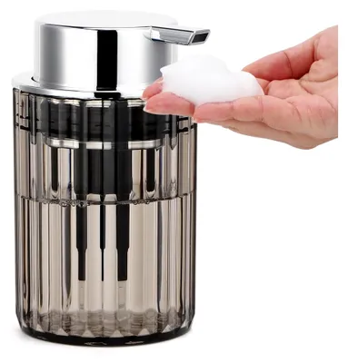 Produktbild von Schaumseifenspender, 1 Stück 300ml Pumpflasche, Nachfüllbarer Duschgelspender, Kunststoffseifenspender für Küche, Bad, Haus, Hotel (Grau)