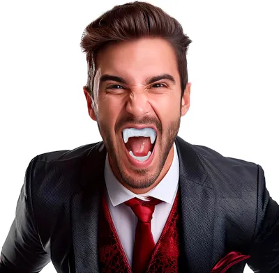 Immagine prodotto di Denti di vampiro Accessori per feste di Halloween per idee di costumi spaventosi Zanne di succhiasangue Accessorio classico e mistico perfetto per notti spaventose, Colore: Bianco