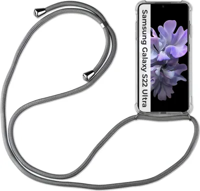 Produktbild von Handykette für Samsung S21 S22 S23 S24 FE Plus Ultra Handyhülle mit Band Hülle Galaxy S22 Ultra Grau