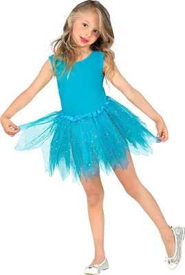 Produktbild von Glitzer Tütü Petticoat für Kinder | 30cm Farbe: Hellblau