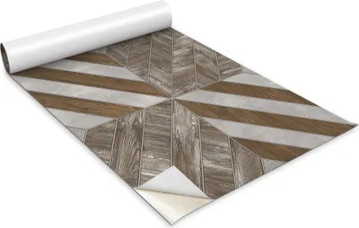 Immagine prodotto di Pellicola autoadesiva per mobili - pellicola decorativa - per mobili da tavolo - tagliabile su misura - motivo a scacchiera in legno - 100 x 50 cm