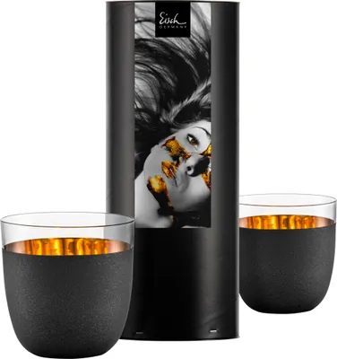 Produktbild von Eisch cosmo schwarz gold Sektbecher Set 2-tlg. 0,39 L