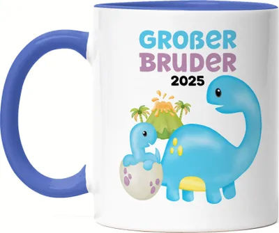 Produktbild von Großer Bruder 2025 Tasse Blau Baby Neugeborenes Geschwister Familie Liebe Geburt Kleinkind Stolz Geborgenheit