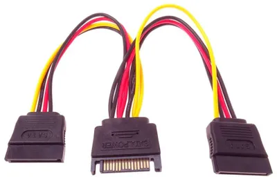 Produktbild von PREMIUMCORD Kabel SATA Strom zum Festplatten-Splitter 2x SATA (kfsa-21)