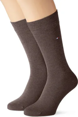 Obrázok produktu pre TOMMY HILFIGER pánske ponožky, 2-pack - Classic, ponožky, jednofarebné hnedé 43-46