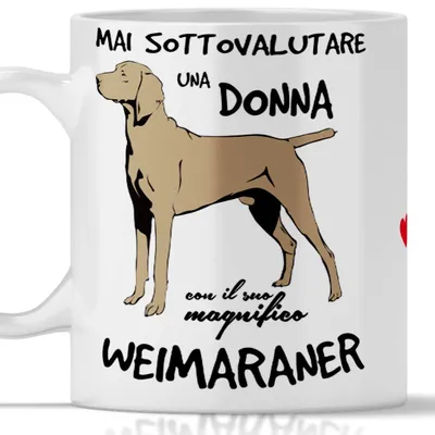 Weimaraner Tasse, 350 ml, Keramik, spülmaschinengeeignet, Geschenk