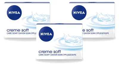 Image de 3 x Nivea Crème Douce, savon 100 g - Pack économique - 3 pièces